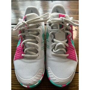 Nike Air Zoom Vapor Pro 2 Pickleball Shoes White Pink Teal FQ4155-101 Womens 8